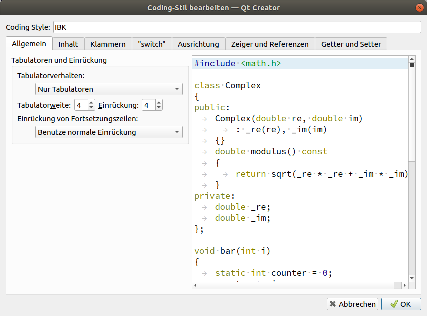 QtCreator CodingStyle1