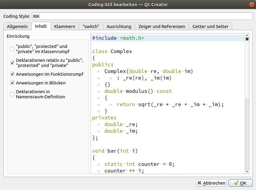 QtCreator CodingStyle2