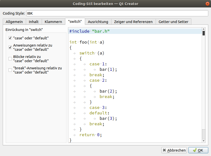 QtCreator CodingStyle3